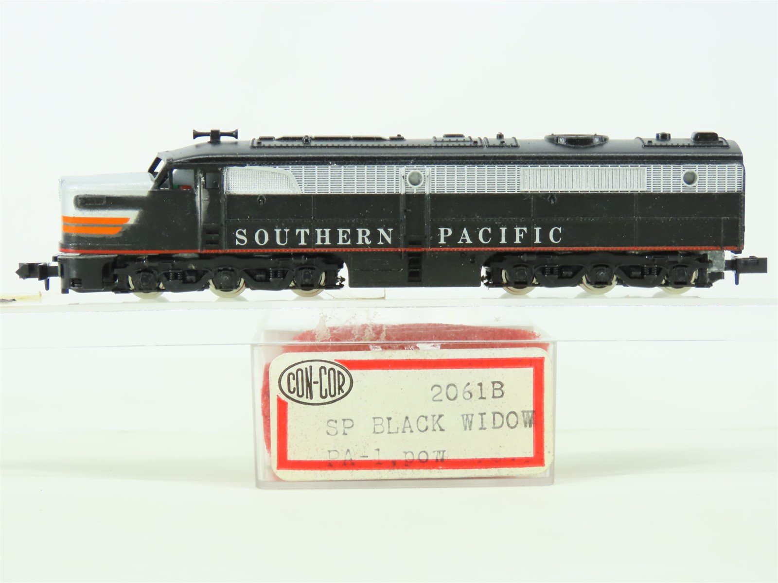 N Scale Con-Cor 2061B SP Southern Pacific "Black Widow" ALCO PA-1 Diesel No#