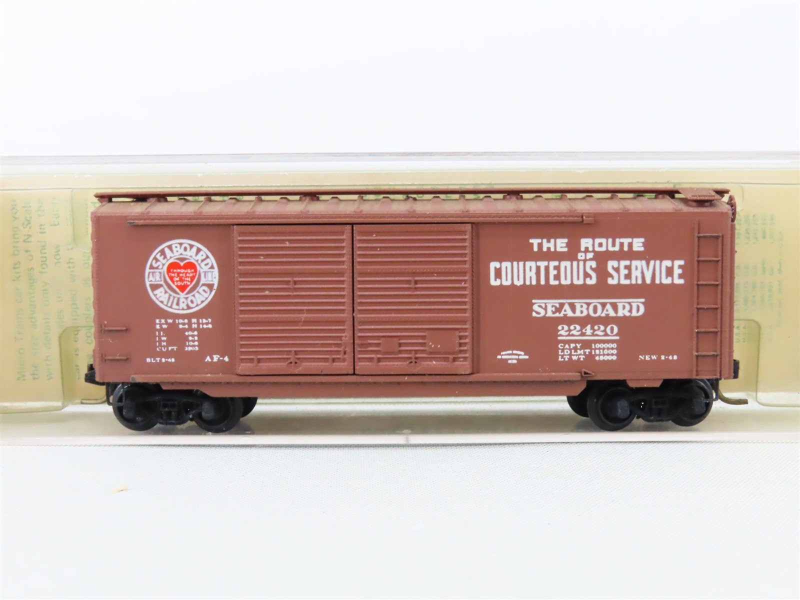 N Kadee Micro-Trains MTL 23050 SAL Courteous Service 40' Boxcar 22420 Blue Label