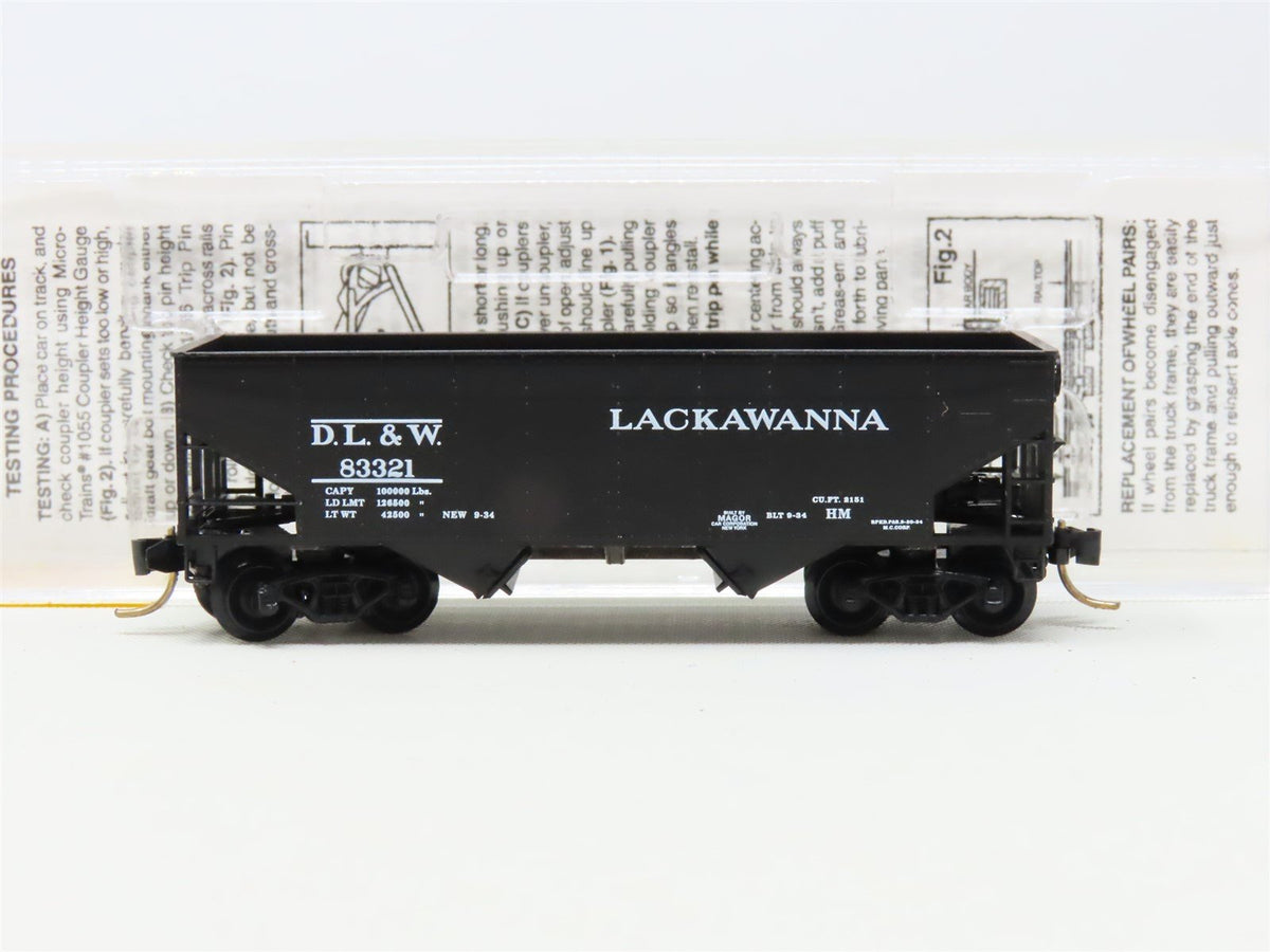 N Scale Micro-Trains MTL 55130 DL&amp;W Lackawanna 33&#39; 2-Bay Hopper #83321