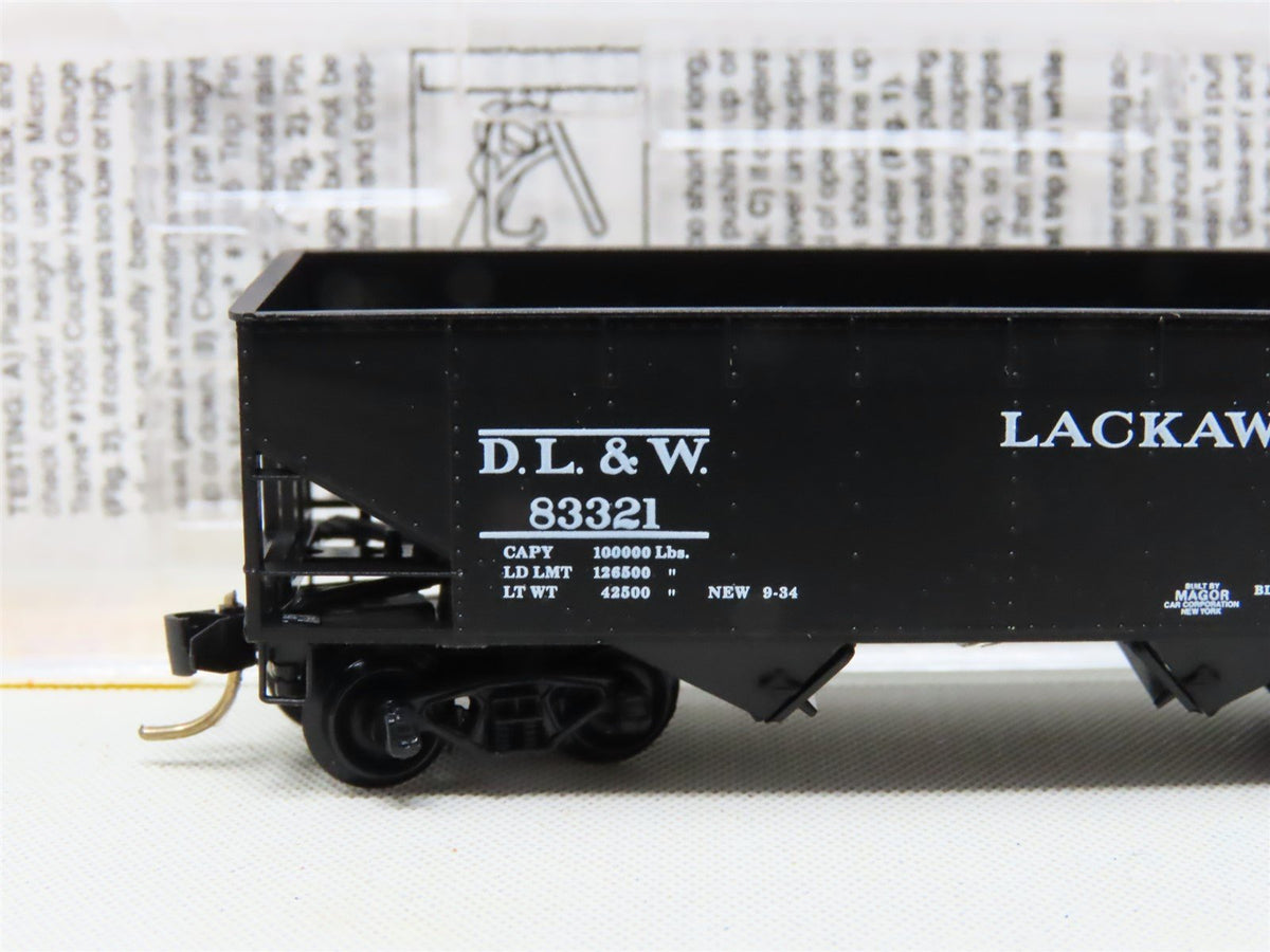 N Scale Micro-Trains MTL 55130 DL&amp;W Lackawanna 33&#39; 2-Bay Hopper #83321