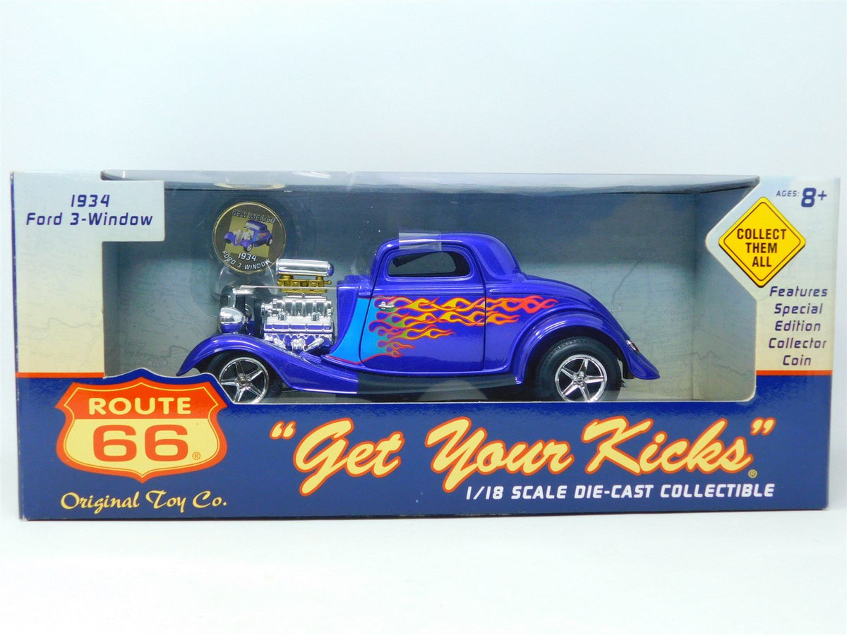 1:18 Scale Route 66 &quot;Get your Kicks&quot; 78003-1HD 1934 Ford 3 Window