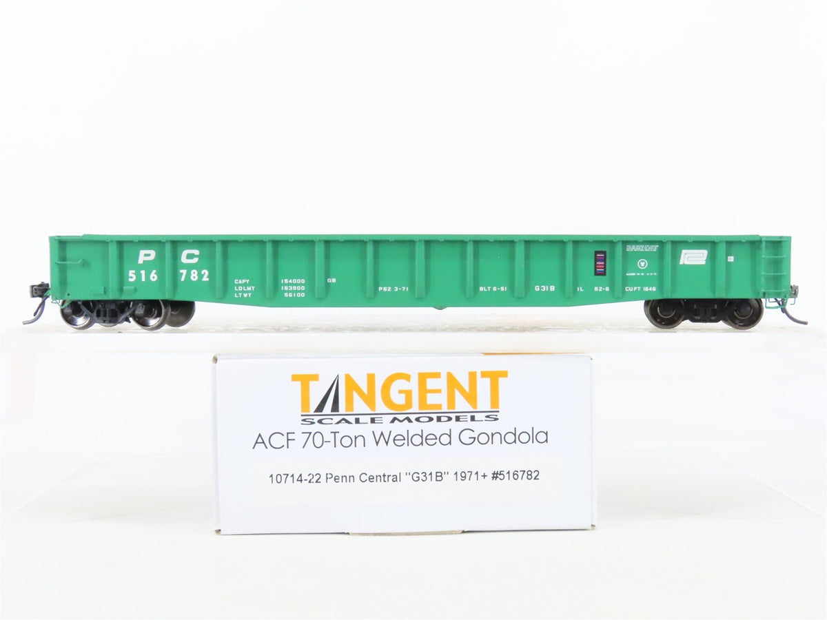 HO Scale Tangent #10714-22 PC Penn Central ACF Welded 70 Ton Gondola #516782