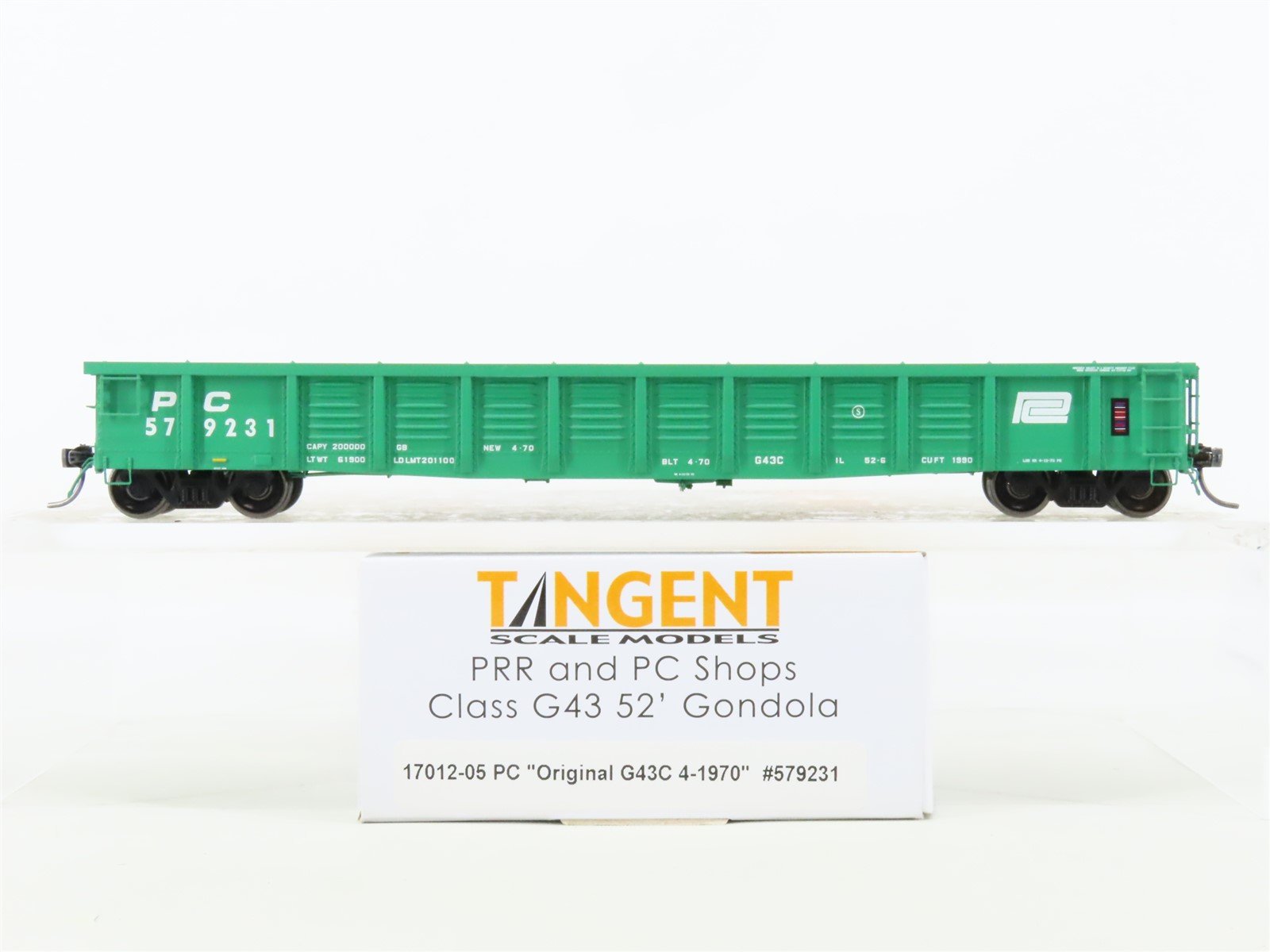 HO Scale Tangent #17012-05 PC Penn Central Class G43 52' Gondola #579231