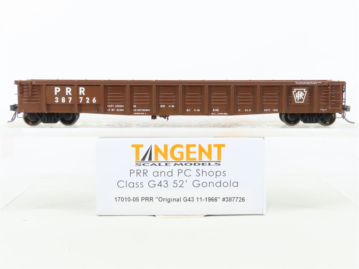 HO Scale Tangent #17010-05 PRR Pennsylvania Class G43 52&#39; Gondola #387726