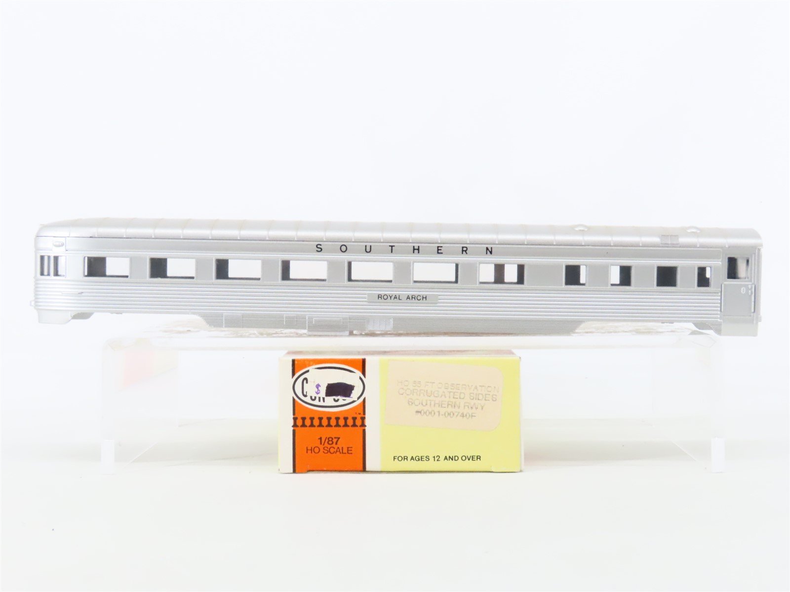 HO Scale Con-Cor Kit 0001-00740F SOU Southern 85' Observation Passenger Car