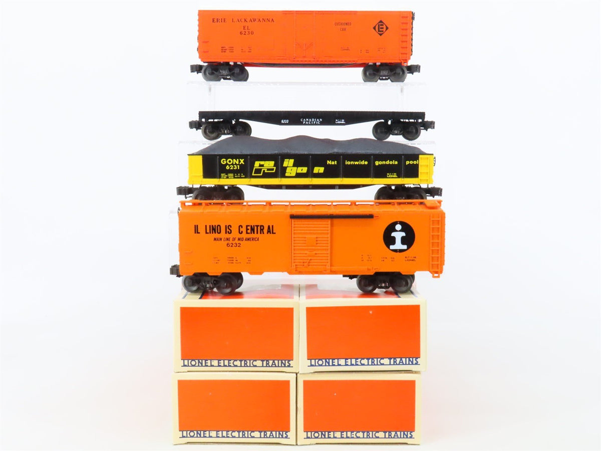 O Gauge 3-Rail Lionel 6-6290 IC/EL/CP/GONX Freight 4-Car Set