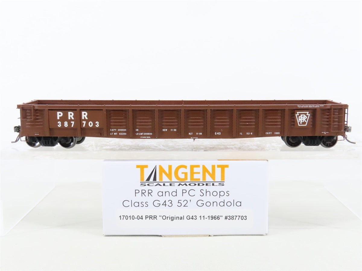 HO Scale Tangent #17010-04 PRR Pennsylvania Class G43 52&#39; Gondola #387703