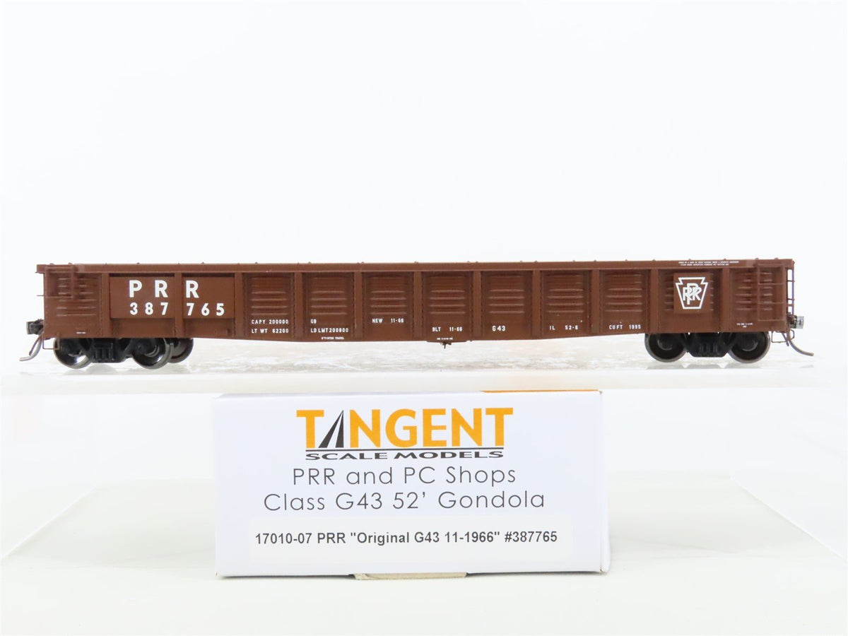 HO Scale Tangent #17010-07 PRR Pennsylvania Class G43 52&#39; Gondola #387765