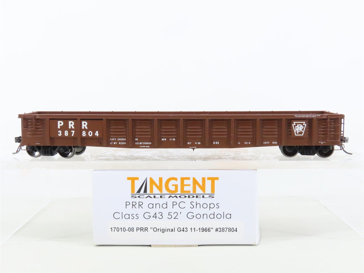 HO Scale Tangent #17010-08 PRR Pennsylvania Class G43 52&#39; Gondola #387804