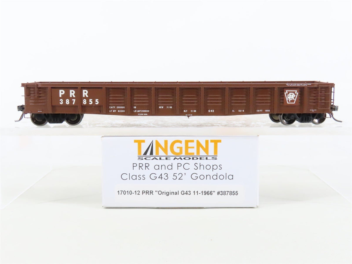 HO Scale Tangent #17010-12 PRR Pennsylvania Class G43 52&#39; Gondola #387855