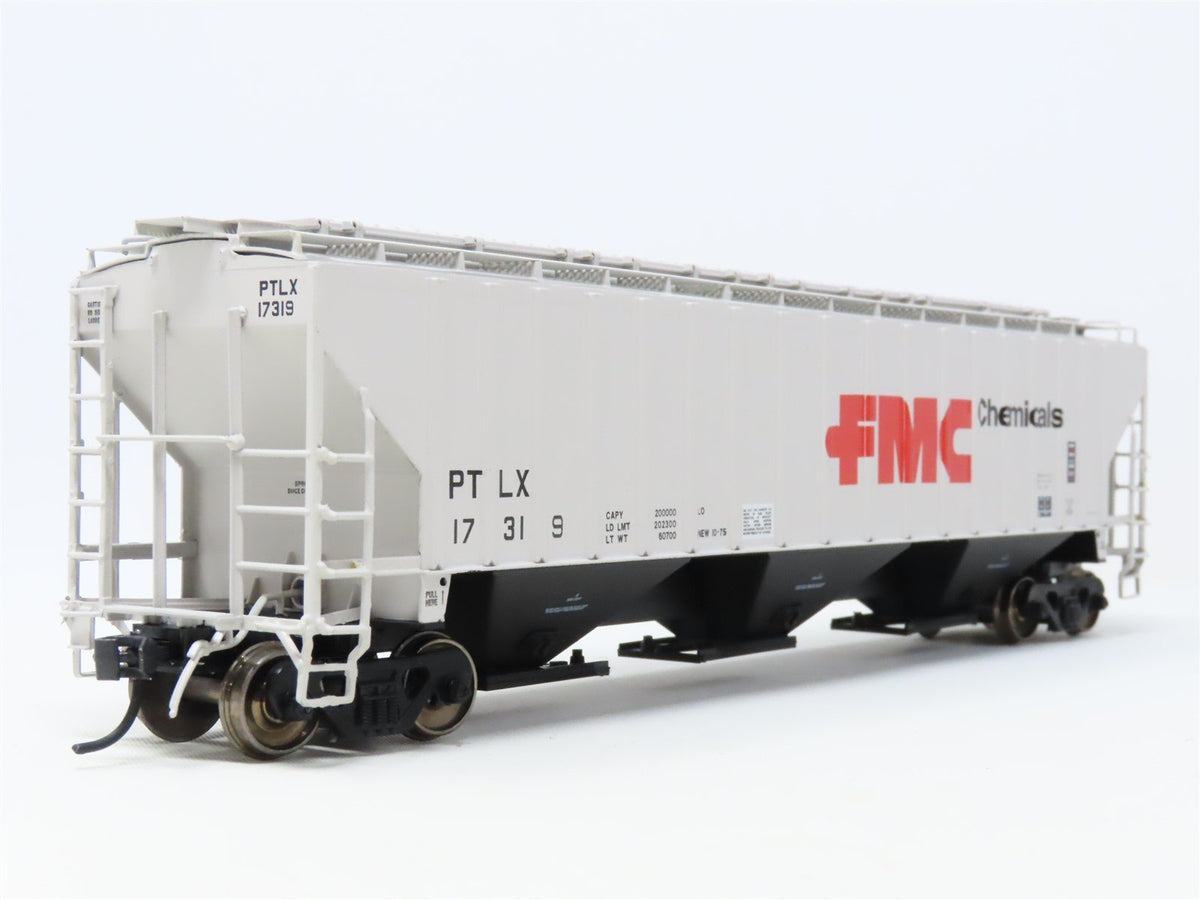 HO Scale InterMountain #45377-09 PTLX FMC Chemicals 3-Bay Covered Hopper #17319