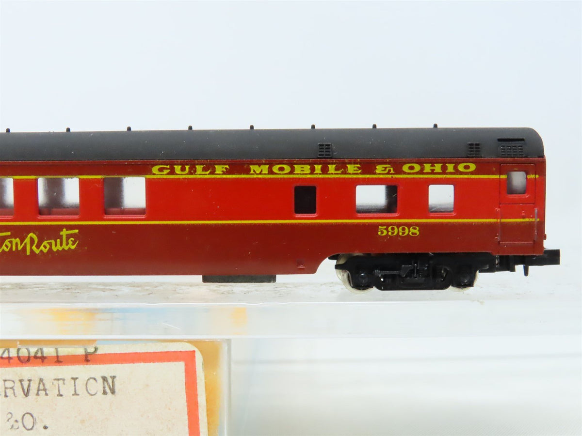 N Scale Con-Cor 4041P GM&amp;O Gulf Mobile &amp; Ohio Observation Passenger #5998