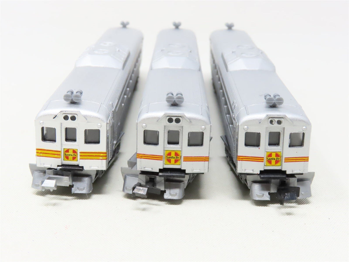 N Scale Con-Cor 0001-444103 ATSF Santa Fe RDC Diesel Locomotive 3-Pack