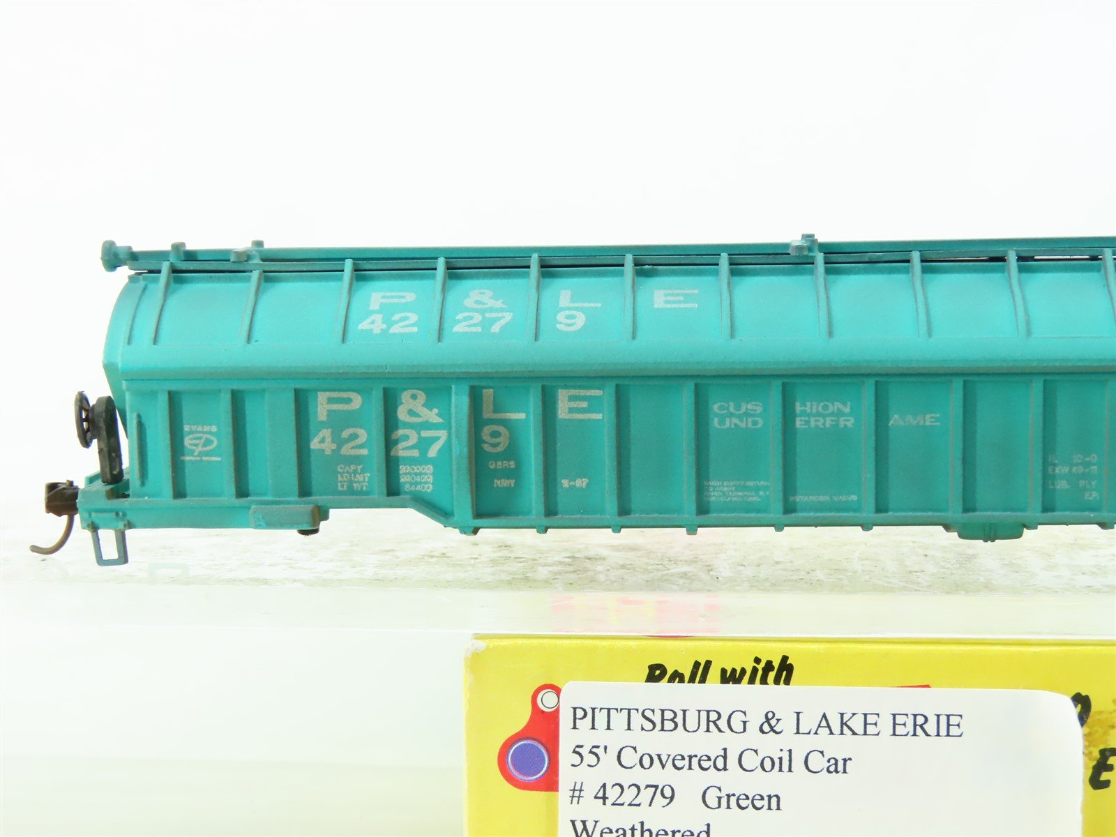 HO Bachmann P&LE Pittsburgh & Lake Erie 55' Coil Car #42279 Custom Weathered
