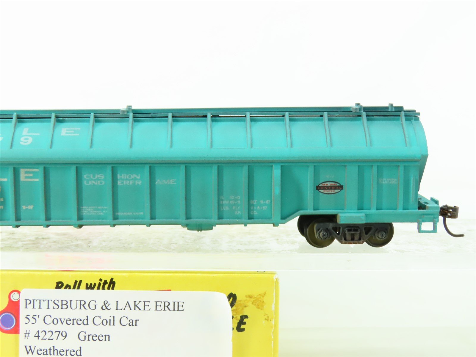 HO Bachmann P&LE Pittsburgh & Lake Erie 55' Coil Car #42279 Custom Weathered