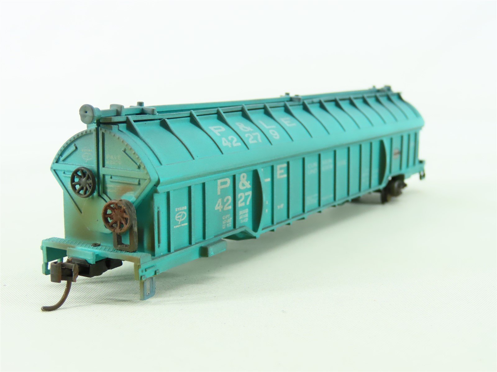 HO Bachmann P&LE Pittsburgh & Lake Erie 55' Coil Car #42279 Custom Weathered