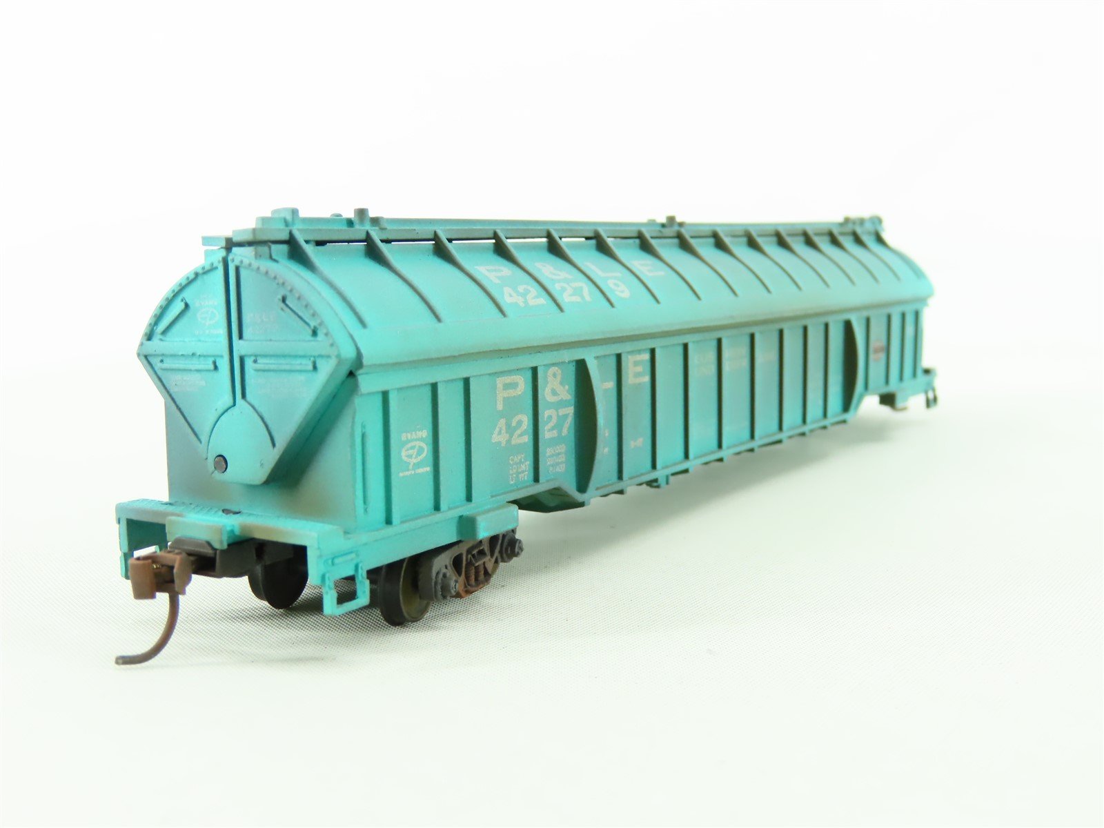 HO Bachmann P&LE Pittsburgh & Lake Erie 55' Coil Car #42279 Custom Weathered