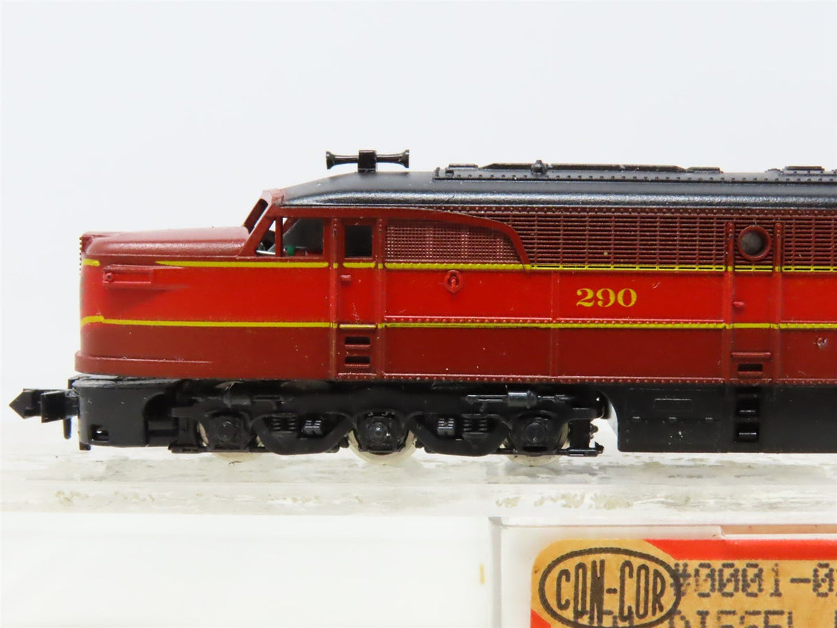 N Scale Con-Cor 0001A-02061K GMO Gulf Mobile &amp; Ohio PA-1 Diesel Locomotive #290