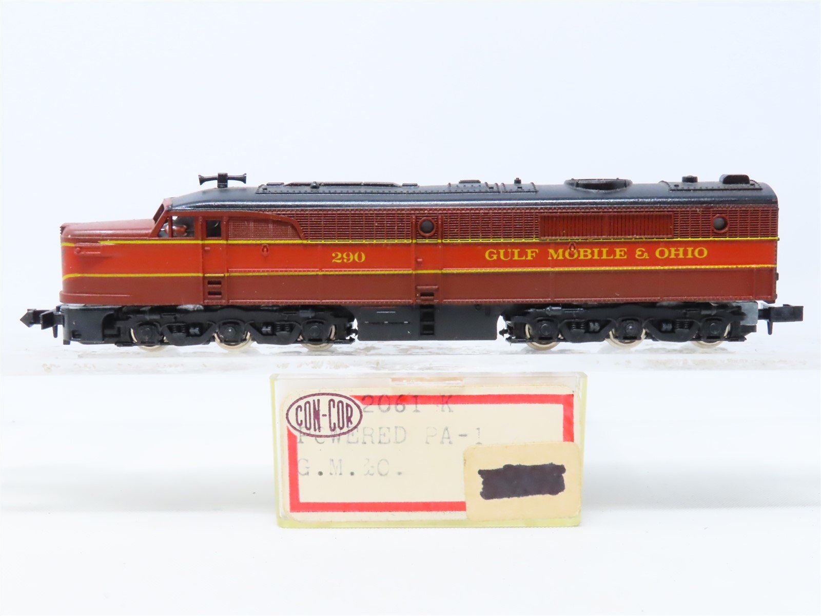 N Scale Con-Cor 2061K GMO Gulf Mobile & Ohio PA-1 Diesel Locomotive #290