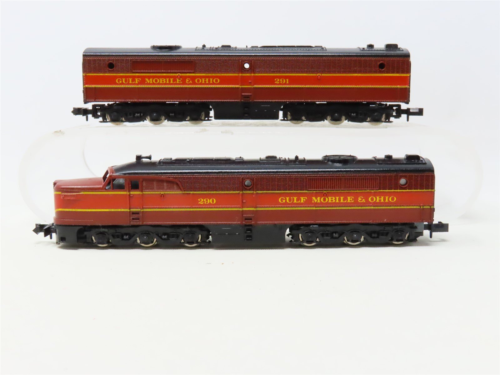 N Scale Con-Cor GMO Gulf Mobile & Ohio PA/B Diesel Locomotive Set