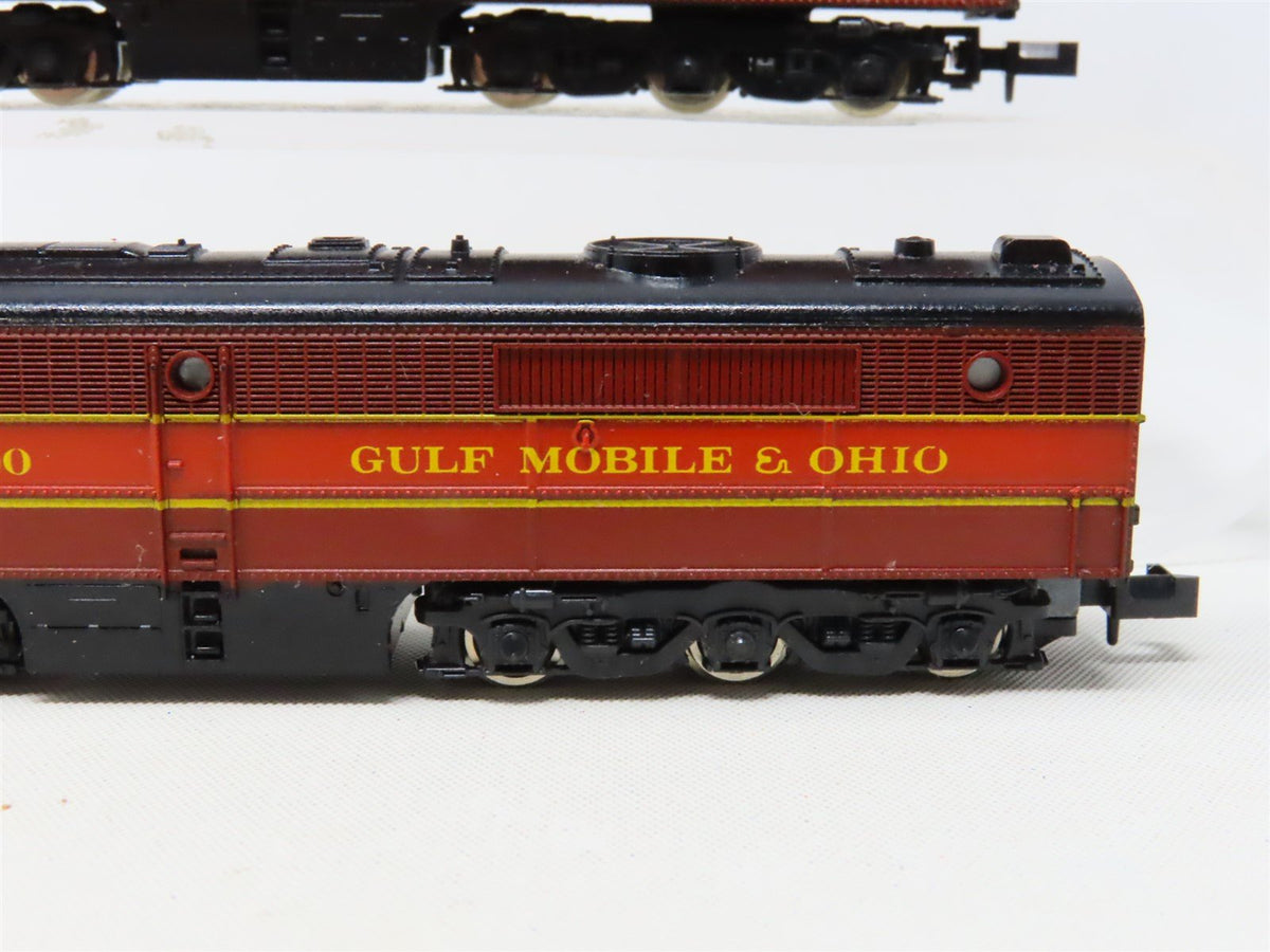 N Scale Con-Cor GMO Gulf Mobile &amp; Ohio PA/B Diesel Locomotive Set