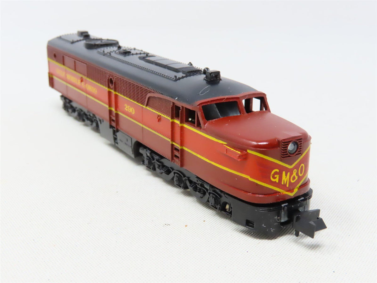 N Scale Con-Cor GMO Gulf Mobile &amp; Ohio PA/B Diesel Locomotive Set