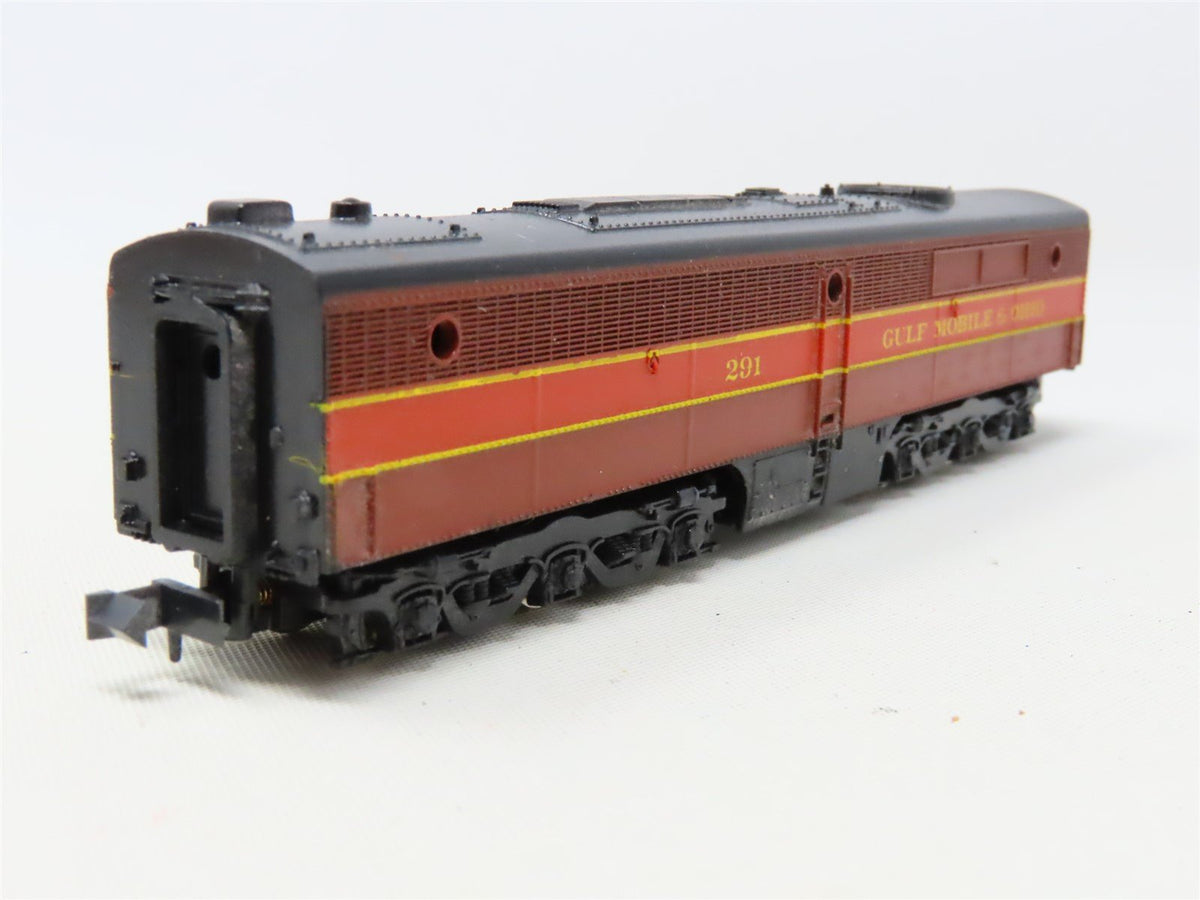 N Scale Con-Cor GMO Gulf Mobile &amp; Ohio PA/B Diesel Locomotive Set