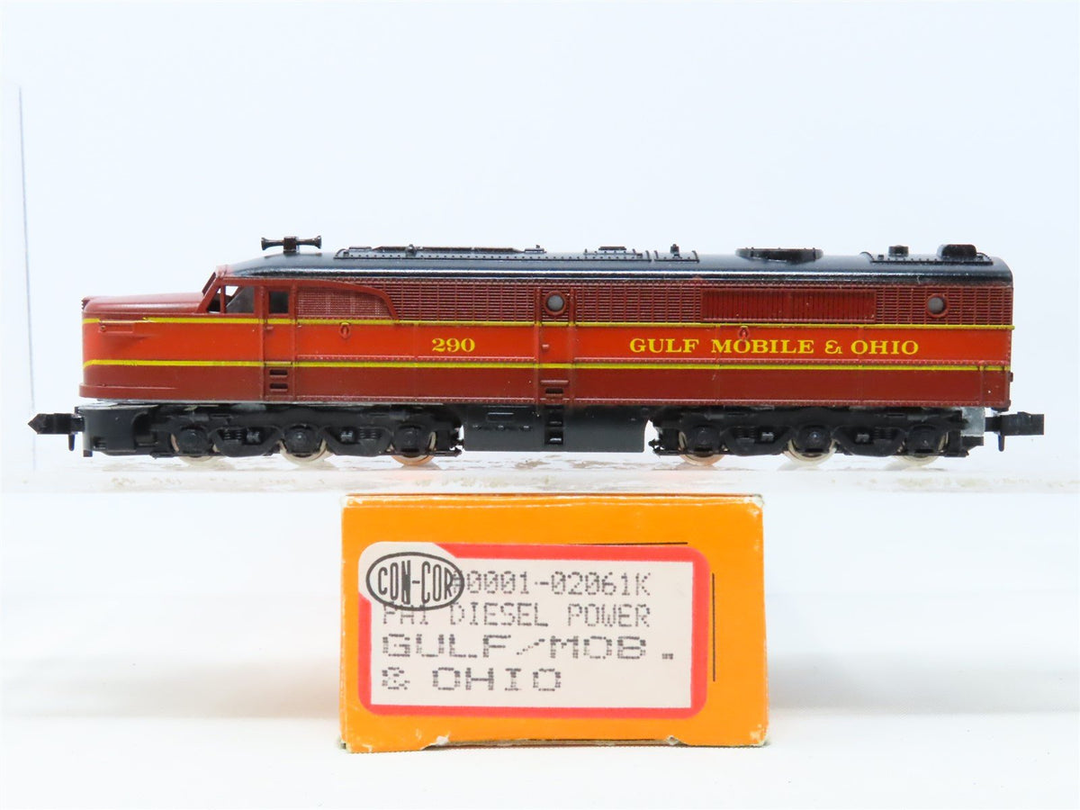 N Scale Con-Cor 0001-02061K GMO Gulf Mobile &amp; Ohio PA-1 Diesel Locomotive #290