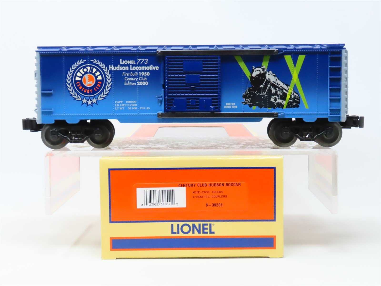 O Gauge 3-Rail Lionel Century Club 6-39201 "773 Hudson Steam Locomotive" Box Car