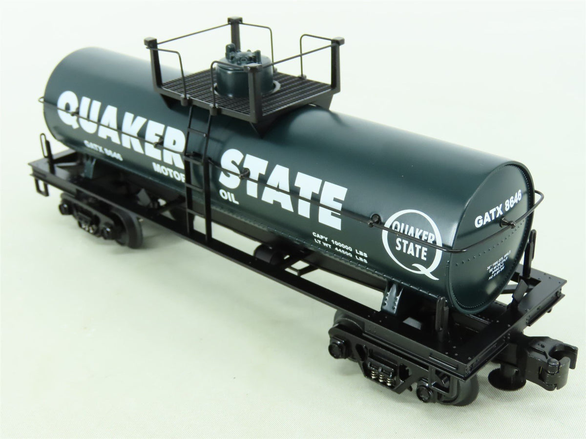 O Gauge 3-Rail MTH Rail King #30-8116 GATX Quaker State Single Dome Tank Car