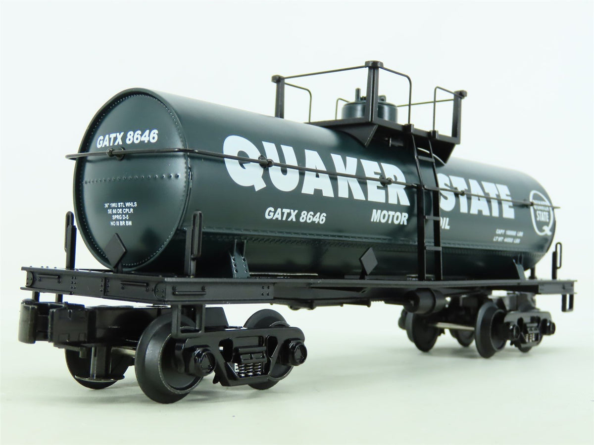 O Gauge 3-Rail MTH Rail King #30-8116 GATX Quaker State Single Dome Tank Car