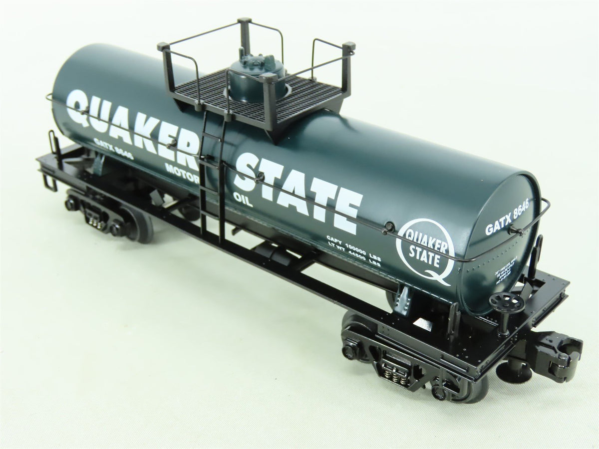 O Gauge 3-Rail MTH Rail King #30-8116 GATX Quaker State Single Dome Tank Car