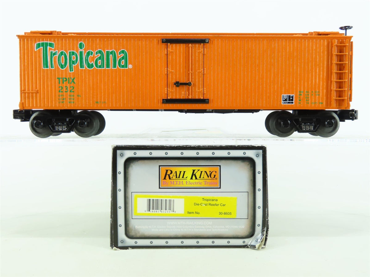 O Gauge 3-Rail MTH Rail King #30-8605 TPIX Tropicana Die-Cast Reefer #232