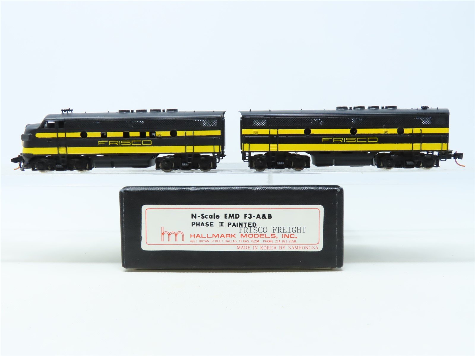 N Scale Hallmark/Samhonga BRASS SLSF Frisco EMD F3A/B Ph. 3 Diesel Set No#