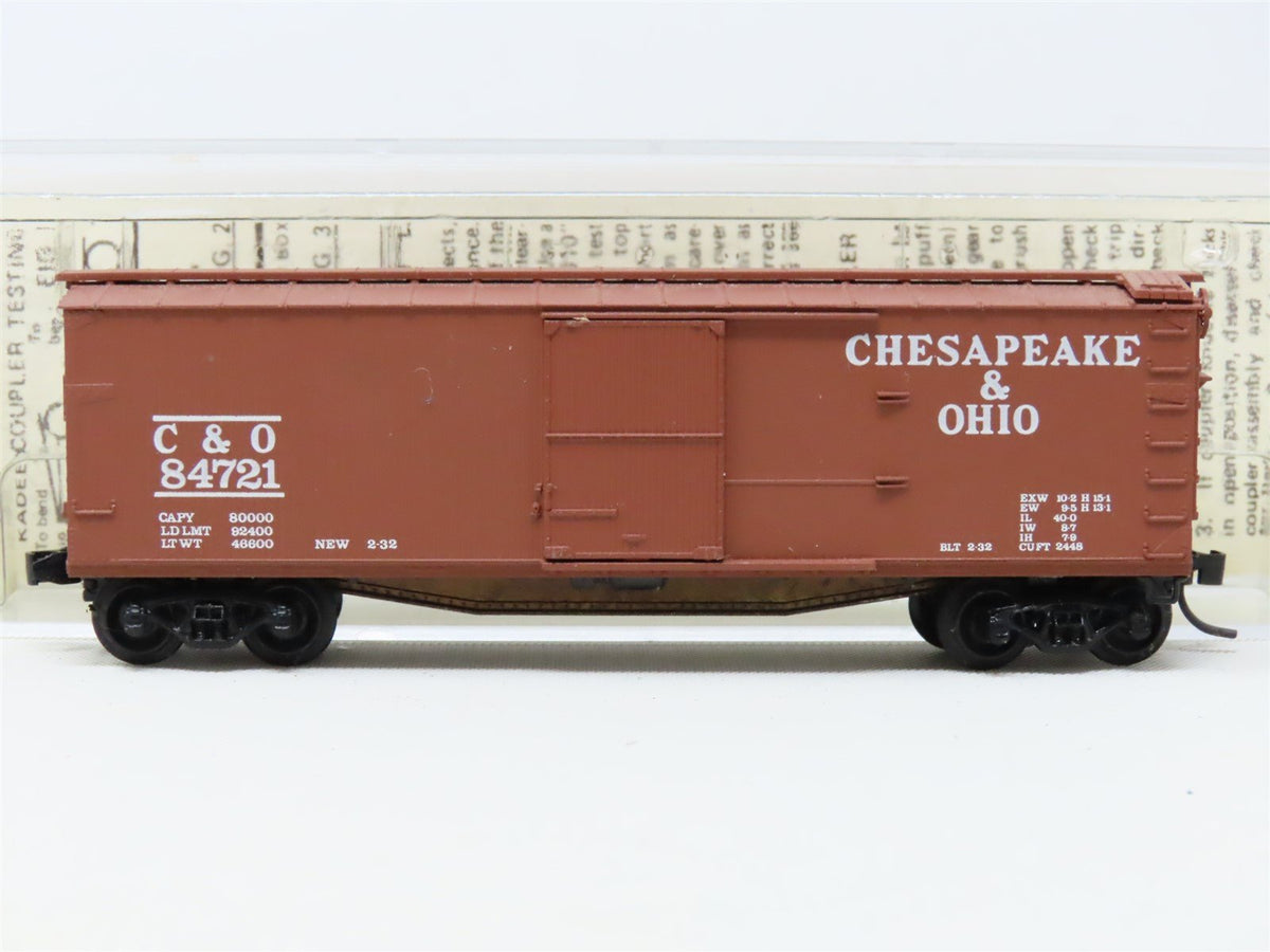N Scale Kadee Micro-Trains MTL 20210 C&amp;O Chesapeake &amp; Ohio 40&#39; Box Car #84721