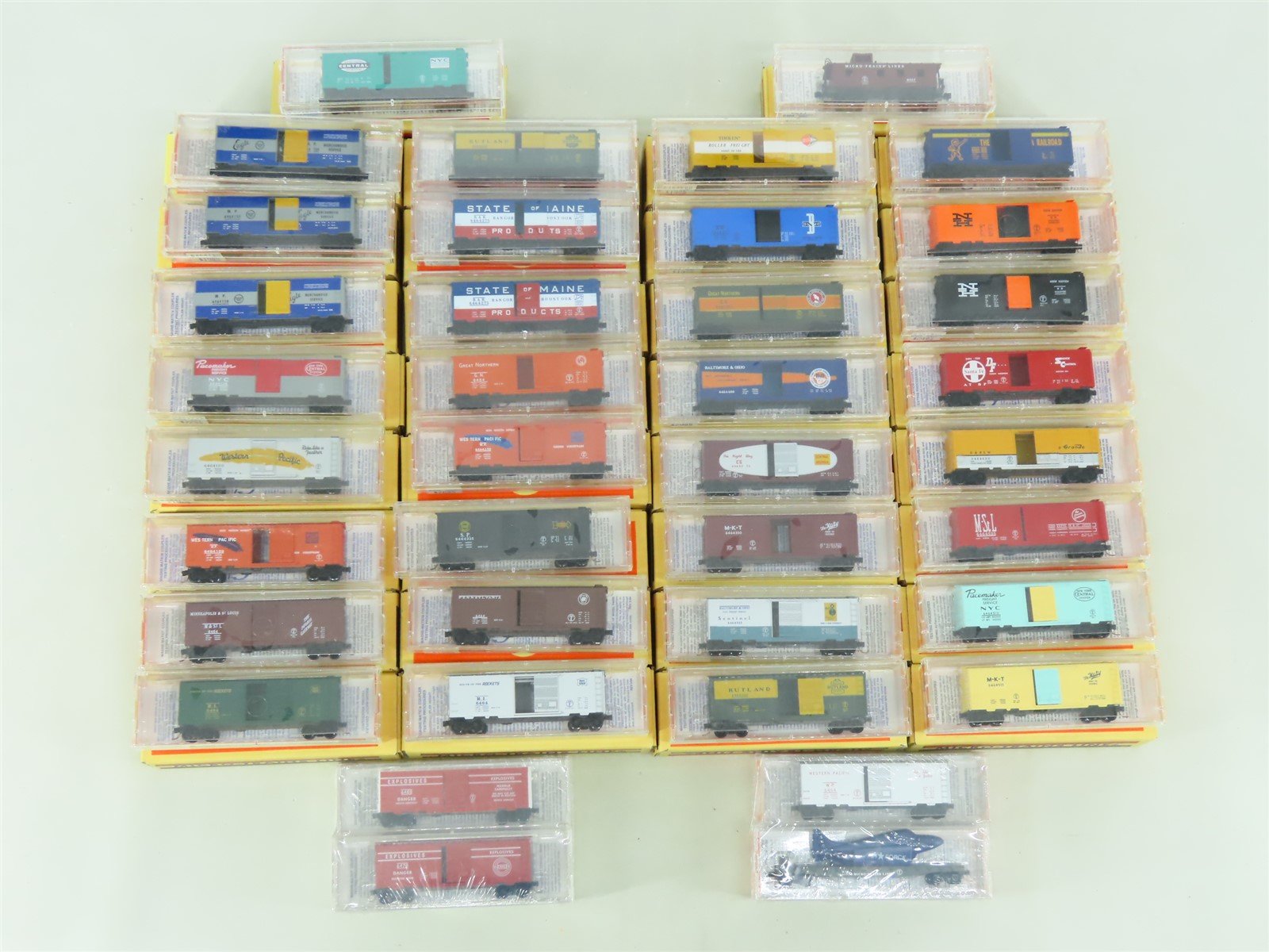 N Micro-Trains MTL Lowell Smith 6464 Series - Nearly Complete 34 Car Set + Bonus