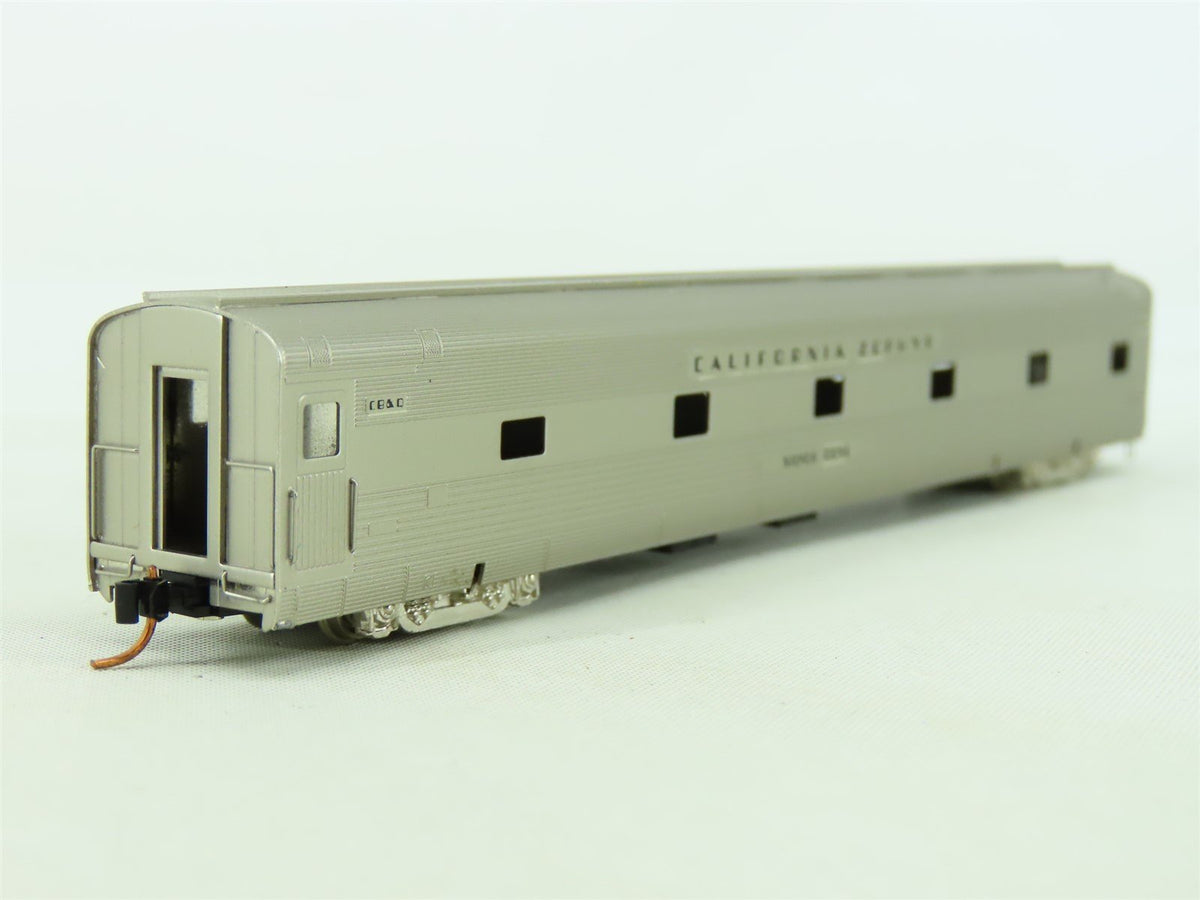 N Scale Unbranded BRASS CB&amp;Q California Zephyr Passenger &quot;Silver Cove&quot; - Plated