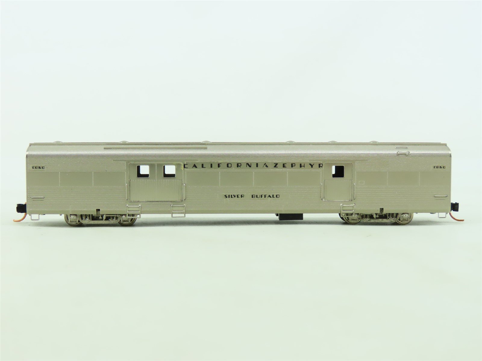 N Scale Unbranded BRASS CB&Q California Zephyr Baggage Passenger Car - Plated