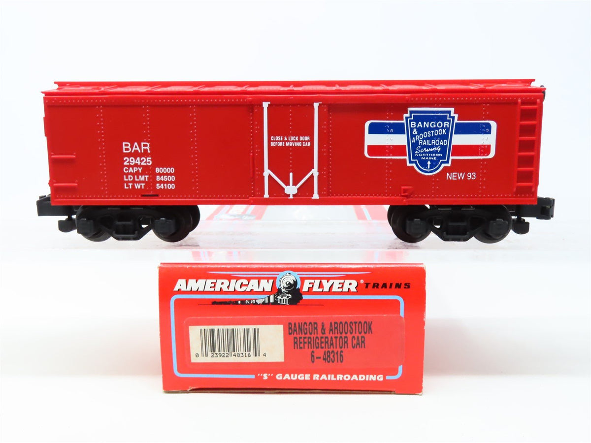 S Scale American Flyer 6-48316 BAR Bangor &amp; Aroostook Reefer #29425