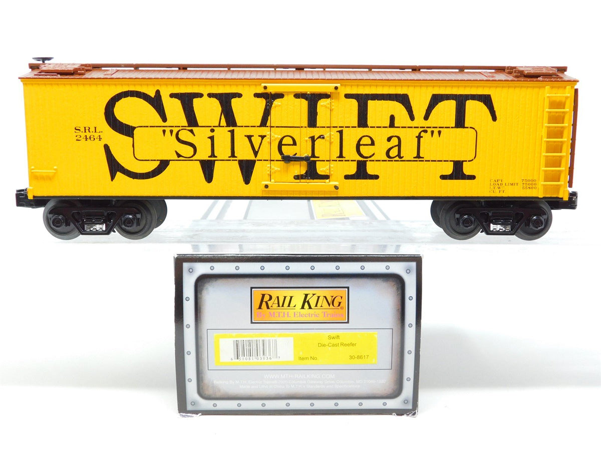 O Gauge 3-Rail MTH Rail King Die Cast 30-8617 SRL Swift Silverleaf Reefer #2464