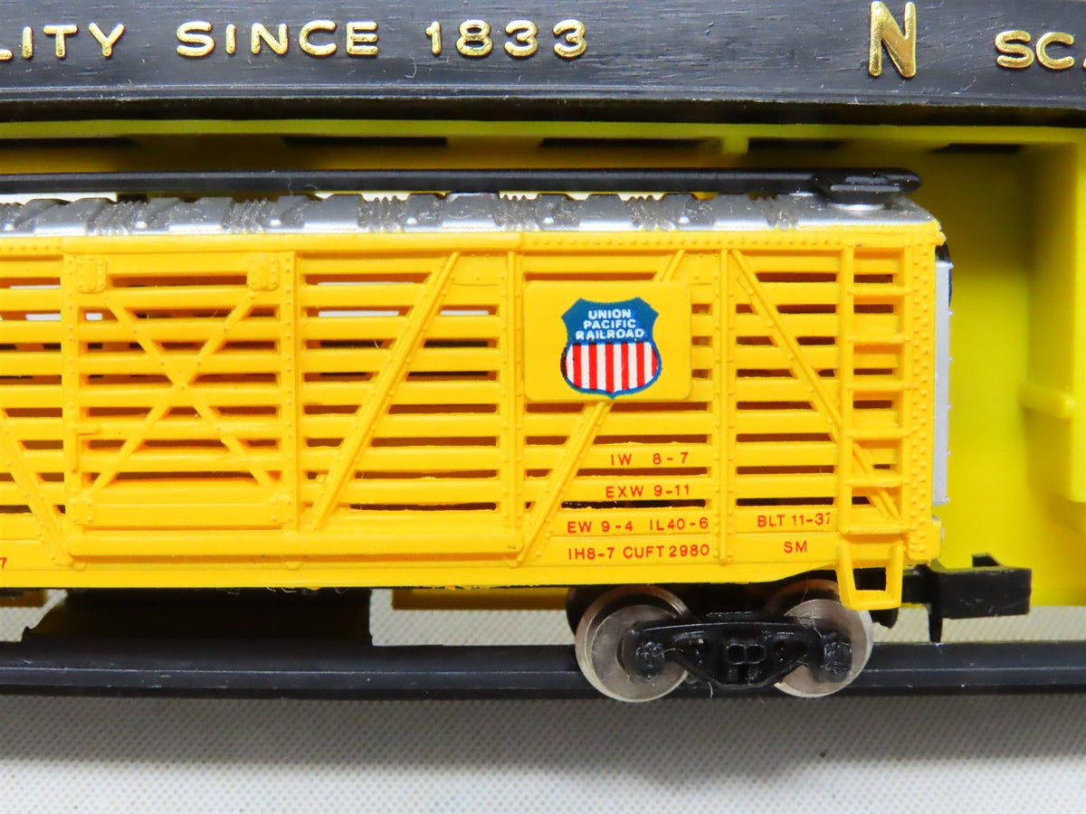 N Scale Bachmann 5047 UP Union Pacific 40&#39; Wood Stock Car #47747