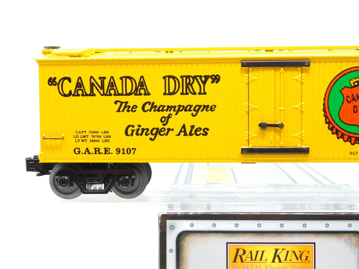 O Gauge 3-Rail MTH Rail King Die Cast 30-8611 GARE Canada Dry Reefer #9107