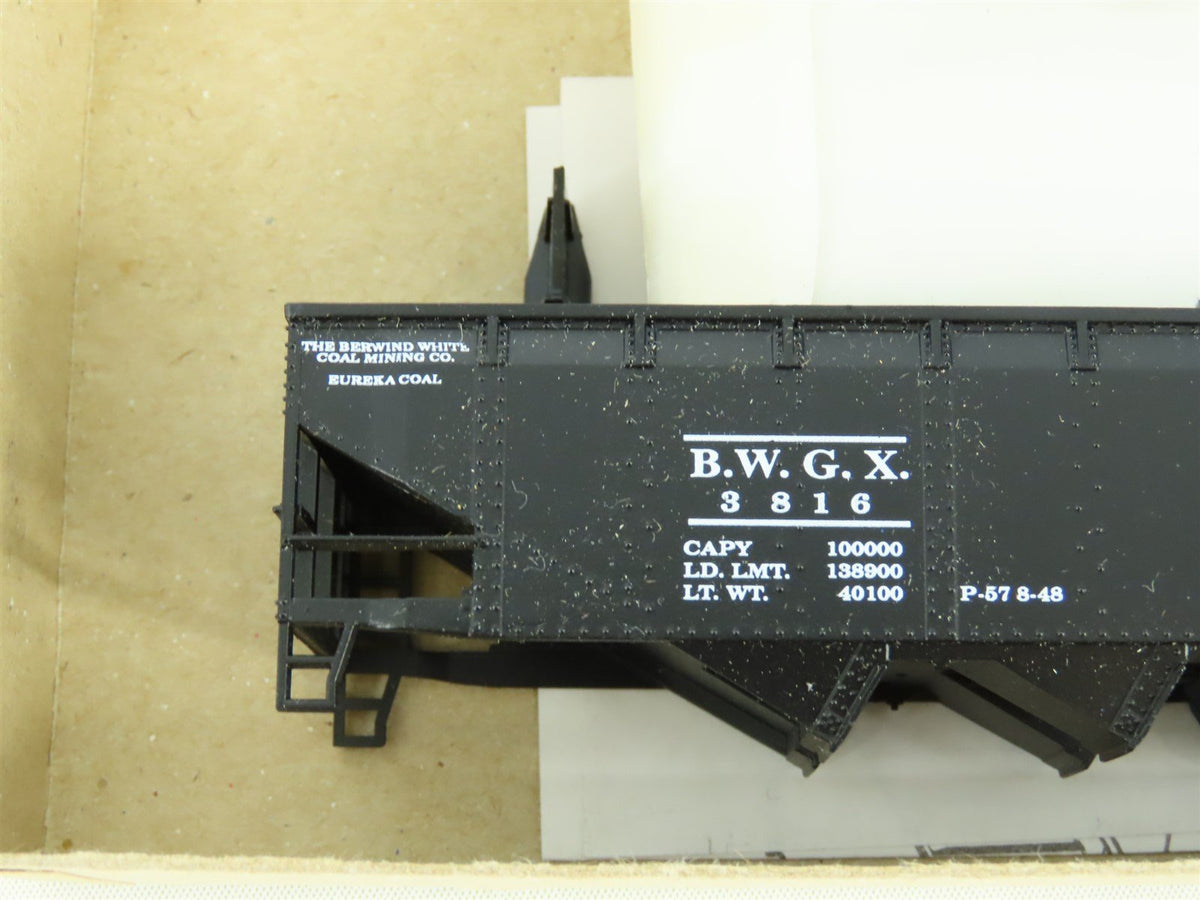 HO Scale Athearn Bev-Bel 1939 BWGX Berwind 4-Bay Open Hopper #3816 Kit