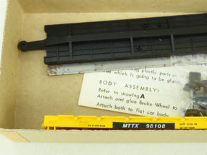 HO Scale Roundhouse 1281 MTTX Trailer Train 60' Flat Car #98108 Kit