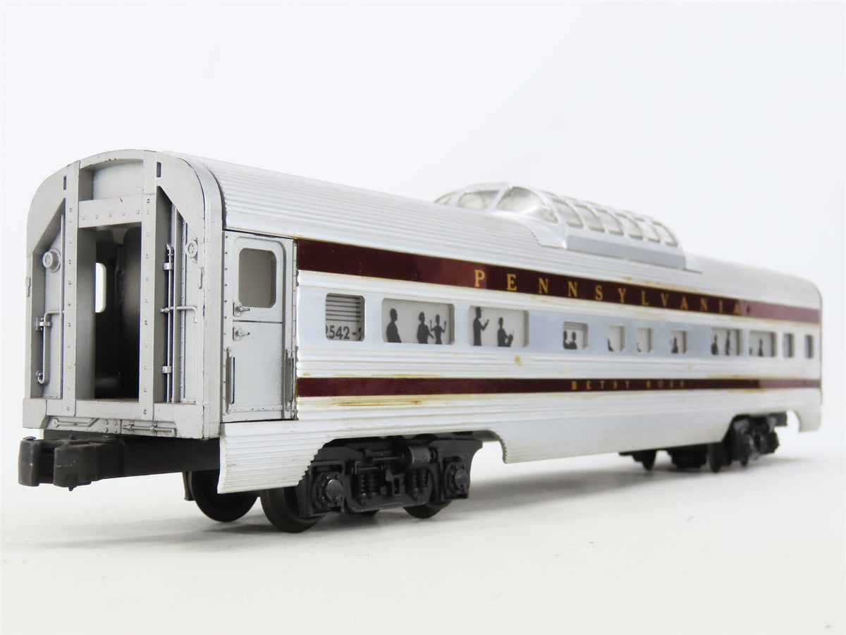 O Gauge 3-Rail Lionel 2542 PRR Pennsylvania Dome Passenger Car &quot;Betsy Ross&quot;