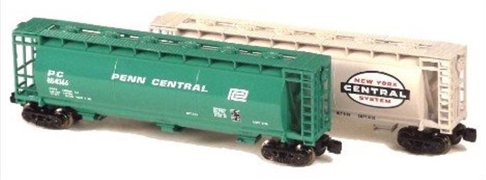 Z Scale FULL THROTTLE FTCOL7B PC NYC &quot;Penn Central Days&quot; 3-Bay Hopper Set 2-Pack