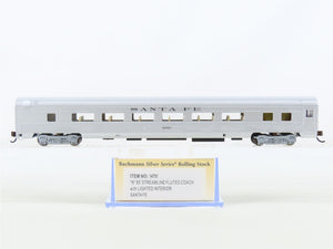 N Scale Bachmann Silver 14751 ATSF 85' Streamline Fluted Coach Passenger #3070