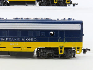 HO Scale Athearn C&O Chesapeake & Ohio F7A/B/B/A 4-Unit Diesel Set - Custom