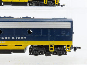 HO Scale Athearn C&O Chesapeake & Ohio F7A/B/B/A 4-Unit Diesel Set - Custom