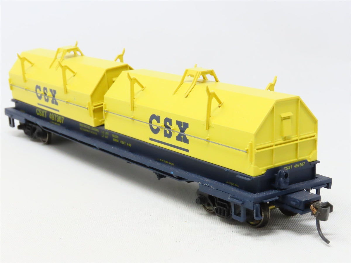 HO Scale Walthers 932-3881 CSX 55&#39; Cushion Coil Car #497307 - Upgraded